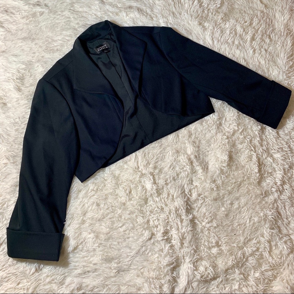 Adrianna Papell Short Black Suit Jacket Sz 12